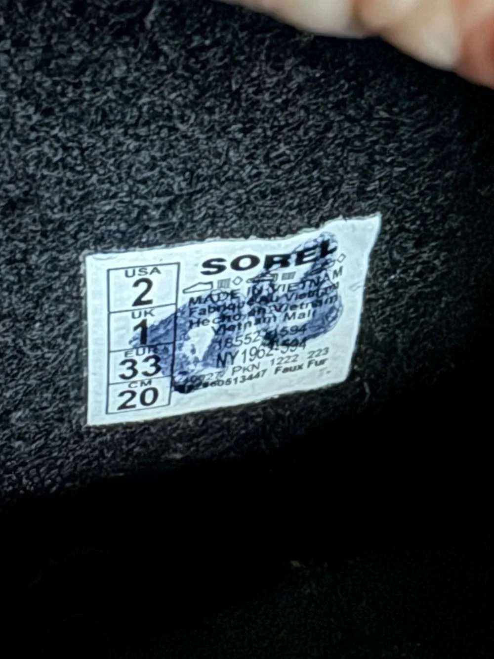 Sorel Kids Yoot Pac Insulated Waterproof Snow Boots Black Purple Girls Size 2